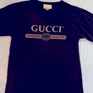 BLACK GUCCI OVERSIZED TEE AUTHENTIC